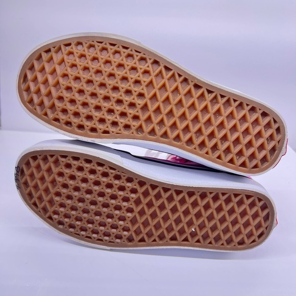 Vans Sk8-Hi High Top Sneakers Ws 5 Ms 3.5 Kids 3.5 Hot Pink Canvas White Stripe - Picture 9 of 9